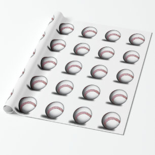 Cadeau Papier d'emballage de motif de base-ball