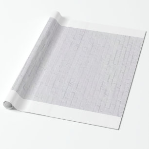 Cadeau Papier d'emballage de mur de briques blanc