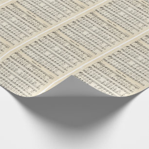 Cadeau Papier d'emballage de musique de feuille de