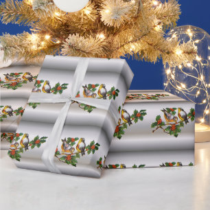 Cadeau Papier d'emballage de Noël Bird Holiday