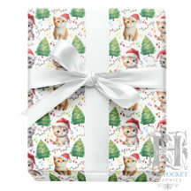 Papier d'emballage de Noël Chat