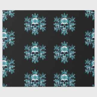 Cadeau Papier d'emballage de Noël crâne noir