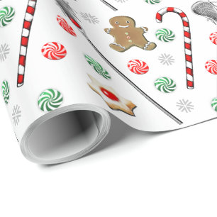 Cadeau Papier d'emballage de Noël de crosse