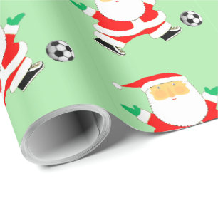 Cadeau Papier d'emballage de Noël de football