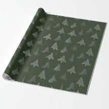 Papier d'emballage de Noël de Forest Green