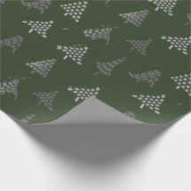 Papier d'emballage de Noël de Forest Green