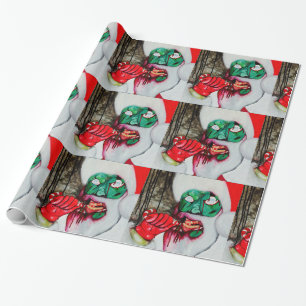 Cadeau Papier d'emballage de Noël de Père Noël de zomb