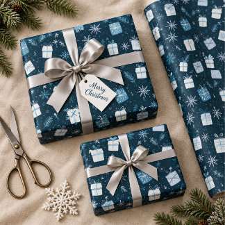 Cadeau Papier d'emballage de Noël d'entreprise avec des c