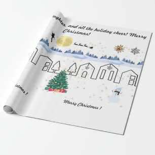 Cadeau Papier d'emballage de noël des merveilles d'hiver