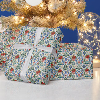 Cadeau Papier d'emballage de Noël en majolique italienne