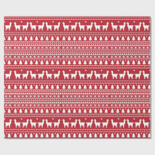 Cadeau Papier d'emballage de Noël Fa-La-La Llama