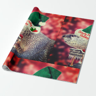 Cadeau Papier d'emballage de Noël joyeux de Cute River O