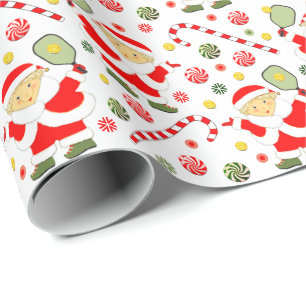 Cadeau Papier d'emballage de Noël pour pickleball