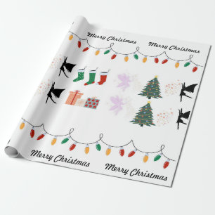 Cadeau Papier d'emballage de Noël sidéral avec de la pous