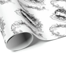 Papier d'emballage de Noël vintage de renne