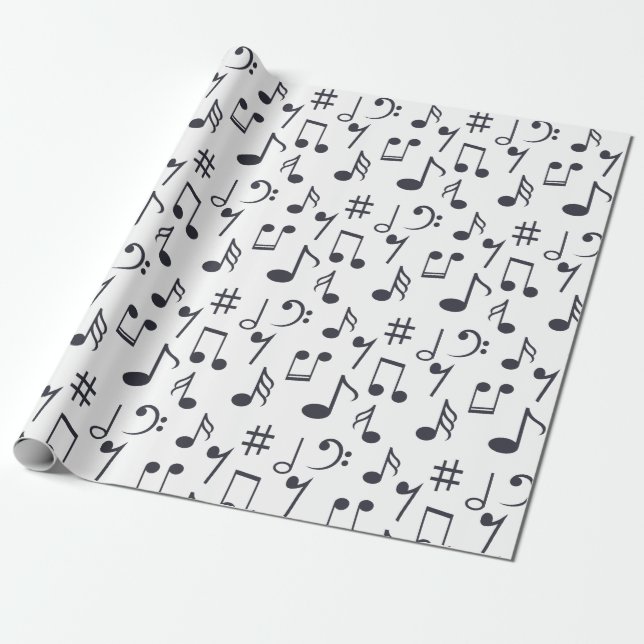 Cadeau Papier d'emballage de note de musique (Déroulé)