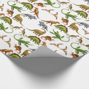 Cadeau Papier d'emballage de Paleo de dinosaure