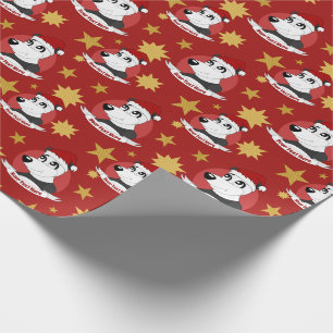 Cadeau Papier d'emballage de panda de Noël