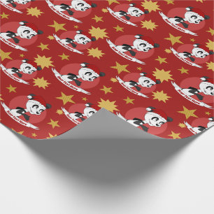 Cadeau Papier d'emballage de panda de Noël