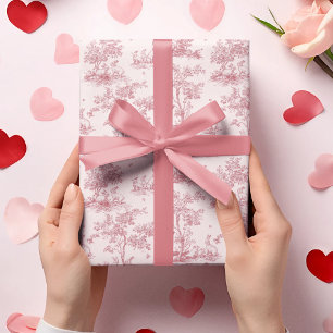 Cadeau Papier d'emballage de Pâques à motif toile de Jouy