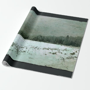 Cadeau Papier d'emballage de paysage d'hiver