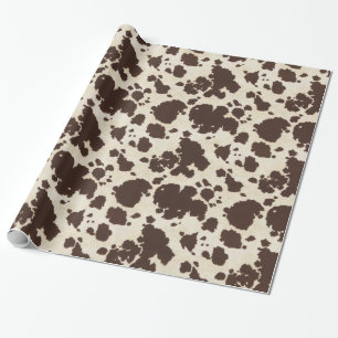 Cadeau Papier d'emballage de peau de vache Brown et