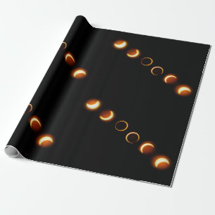 Cadeau Papier d'emballage de phases d'éclipse solaire