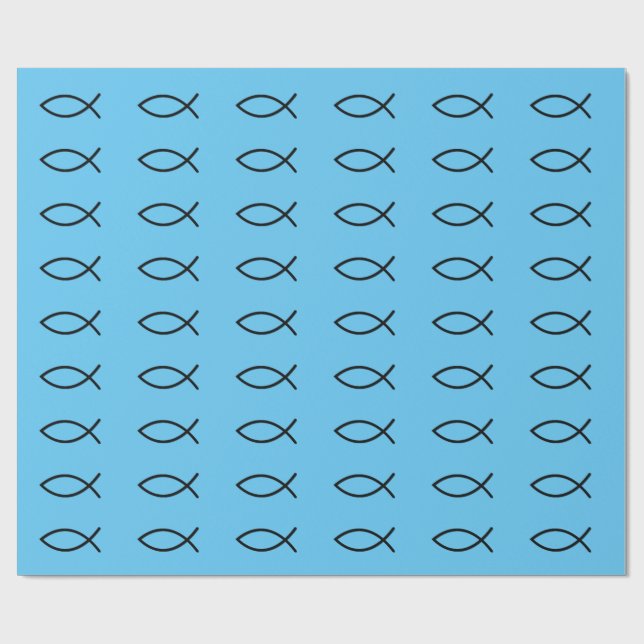 Cadeau Papier d'emballage de poissons d'Icthus (Plat)