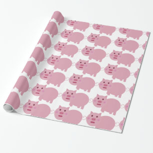 Cadeau Papier d'emballage de porc timide