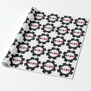 Cadeau Papier d'emballage de puce de casino