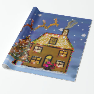 Cadeau Papier d'emballage de réveillon de Noël