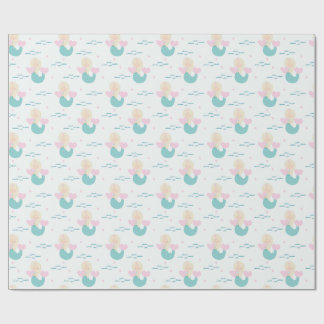 Cadeau Papier d'emballage de sirène fantaisiste
