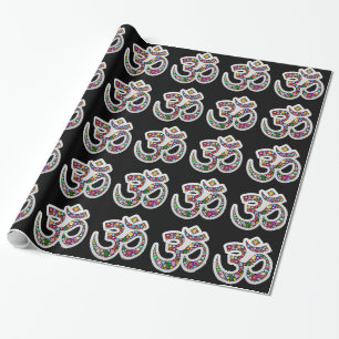 Cadeau Papier d'emballage de symbole de yoga de l'OM Aum