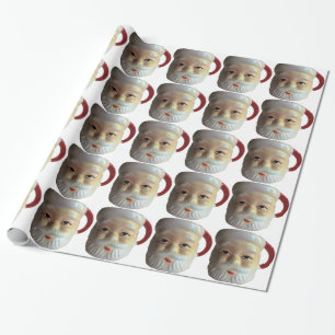 Cadeau Papier d'emballage de tasse vintage de Père Noël