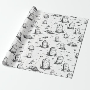 Cadeau Papier d'emballage de tombe effrayant