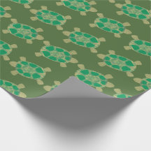 Papier d'emballage de tortues vertes