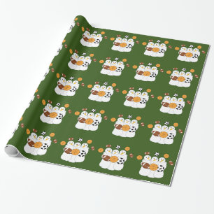 Cadeau Papier d'emballage de tous les bonshommes de neige