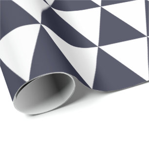 Cadeau Papier d'emballage de triangles classiques de bleu