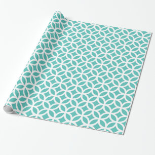 Cadeau Papier d'emballage de turquoise géométrique