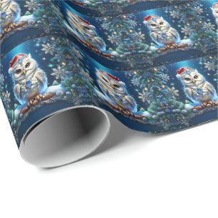 Cadeau Papier d'emballage de vacances Chouette à bijoux a