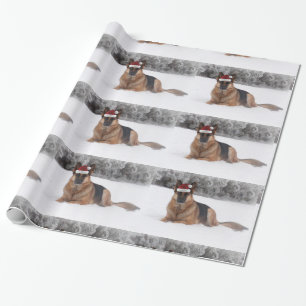 Cadeau Papier d'emballage de vacances de berger allemand