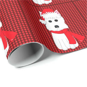 Cadeau Papier d'emballage de vacances de chien de Westie