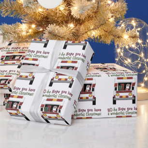 Cadeau Papier d'emballage de vacances de Père Noël de