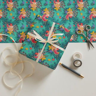 Cadeau Papier d'emballage de vacances tropical