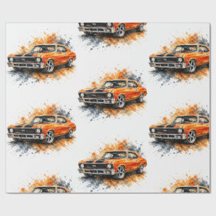 Cadeau Papier d'emballage de voiture de muscle américaine