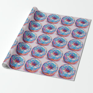 Cadeau Papier d'emballage délicieux pour beignes