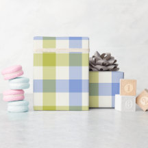 Papier d'emballage Delphinium Gingham