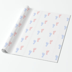 Cadeau Papier d'emballage d'empreintes de pas unisexes