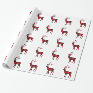 Cadeau Papier d'emballage des cerfs communs de plaid de