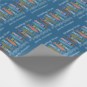 Cadeau Papier d'emballage des textes faits sur commande